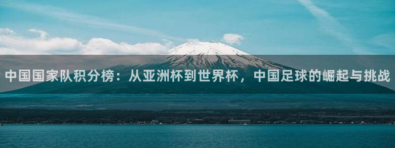 世界杯 2026：中国国家队积分榜：从亚洲杯到世界杯，中国足球的崛起与挑战